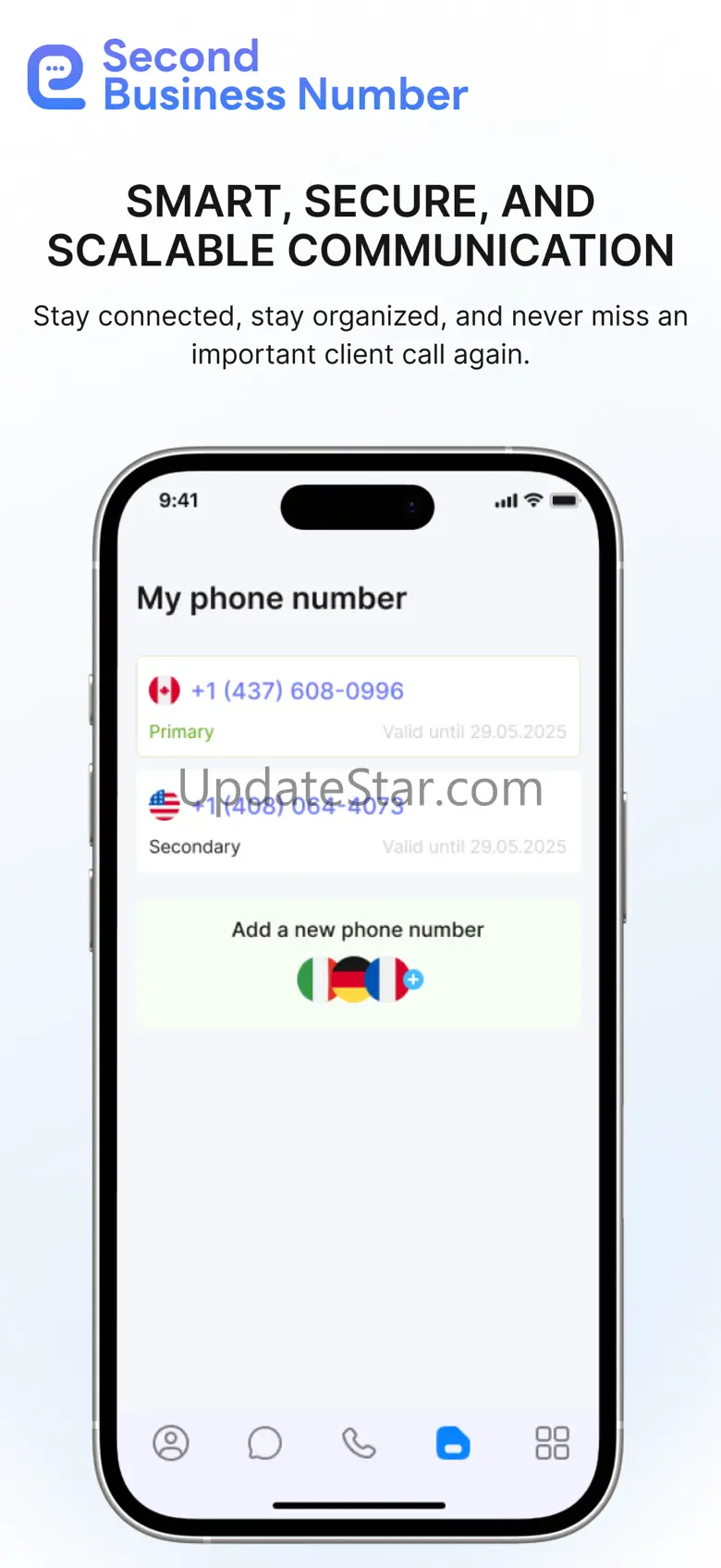 US 2nd Call & Text Number Line 1.2.3