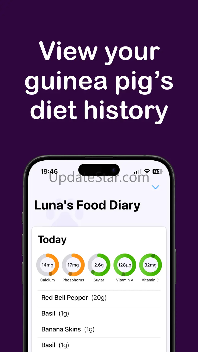 Cavies: Guinea Pig Food Diary 1.2.1