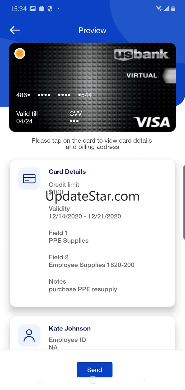 U.S. Bank Instant Card™ iOS App 2.0
