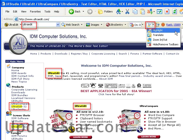 UltraEdit Toolbar 25.20.0.68 