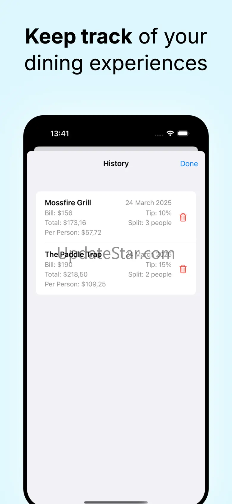 Tip tracker - bill split 1.02