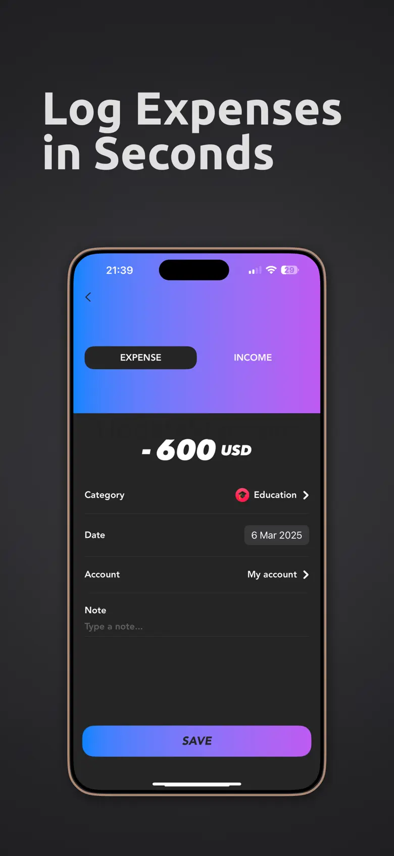 Moni: Income Expense Tracker 1.0.5