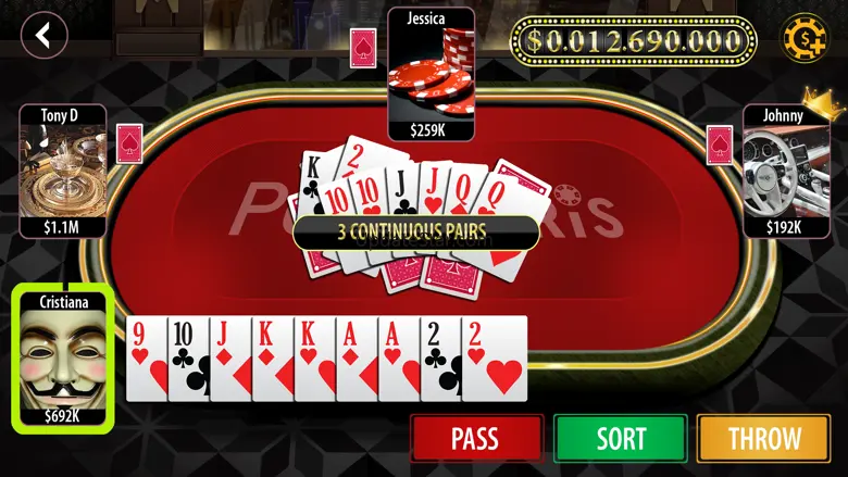 Poker Paris - danh bai offline 1.13
