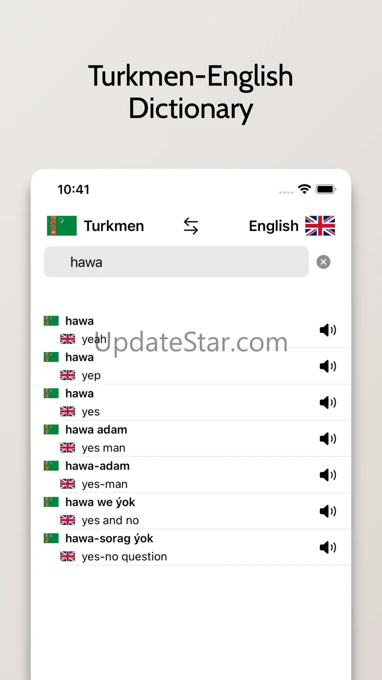 Turkmen/English Dictionary 1.1