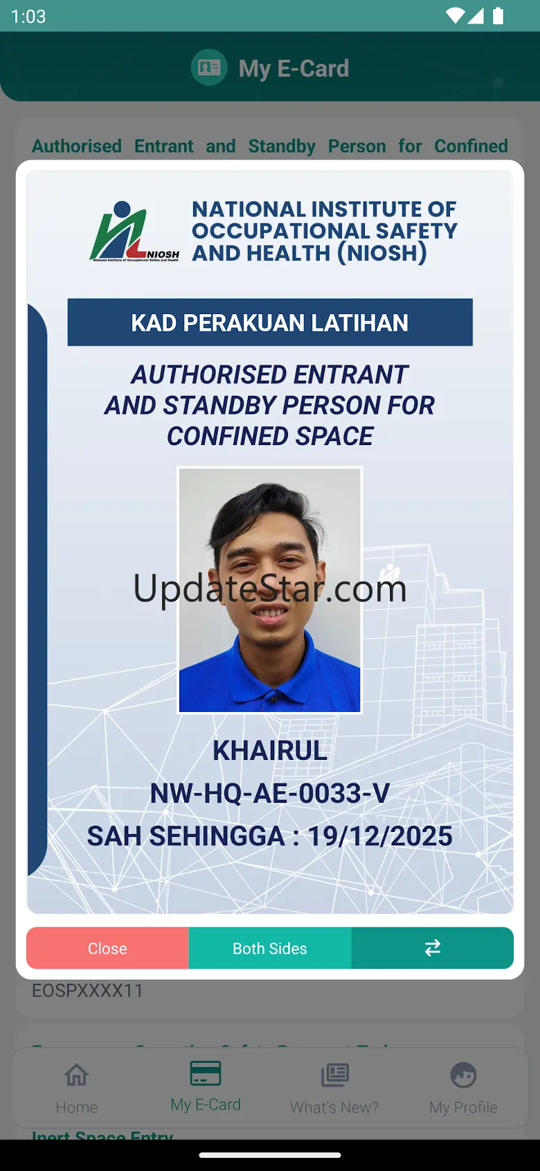 MyNIOSH+ 3.0.7