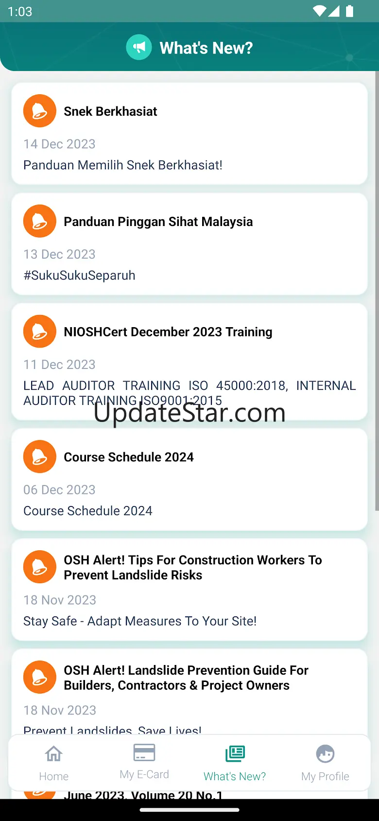 MyNIOSH+ 3.0.7