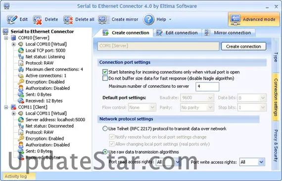 Serial to Ethernet Connector 4.1