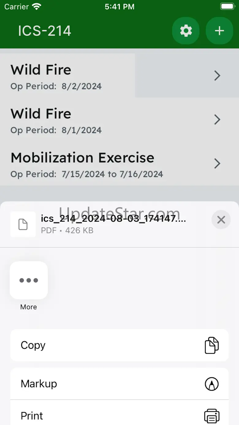 ICS-214 1.0.0