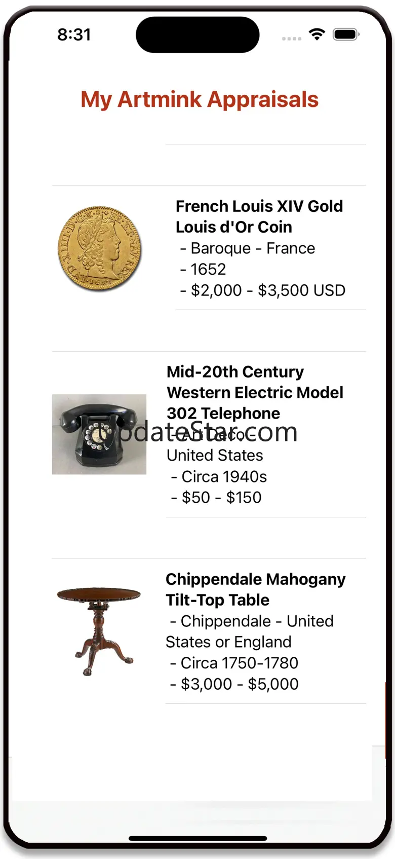 Artmink: AI Antique Appraisals 1.3