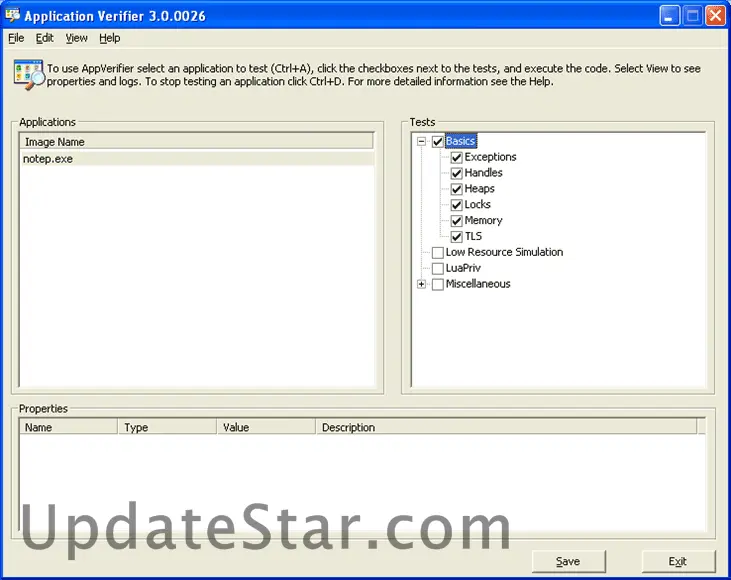 Application Verifier (x64) 4.1.1078