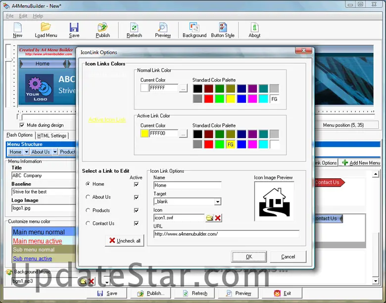 A4 Flash Menu Builder 2.49