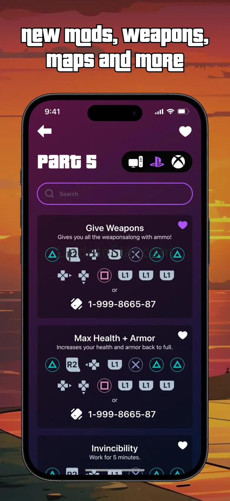 Codes, Mods & Maps for Auto 1.0