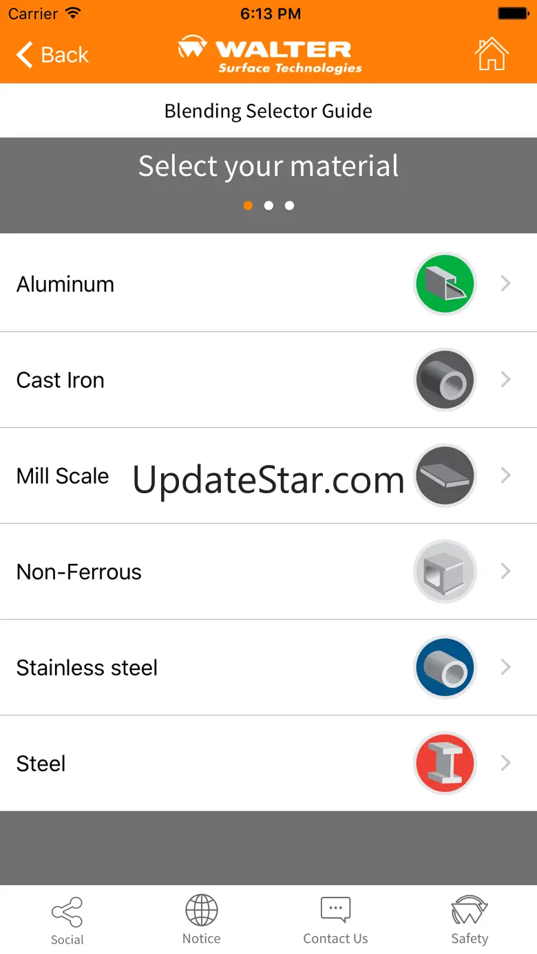 Walter Abrasives Selector 1.40.0