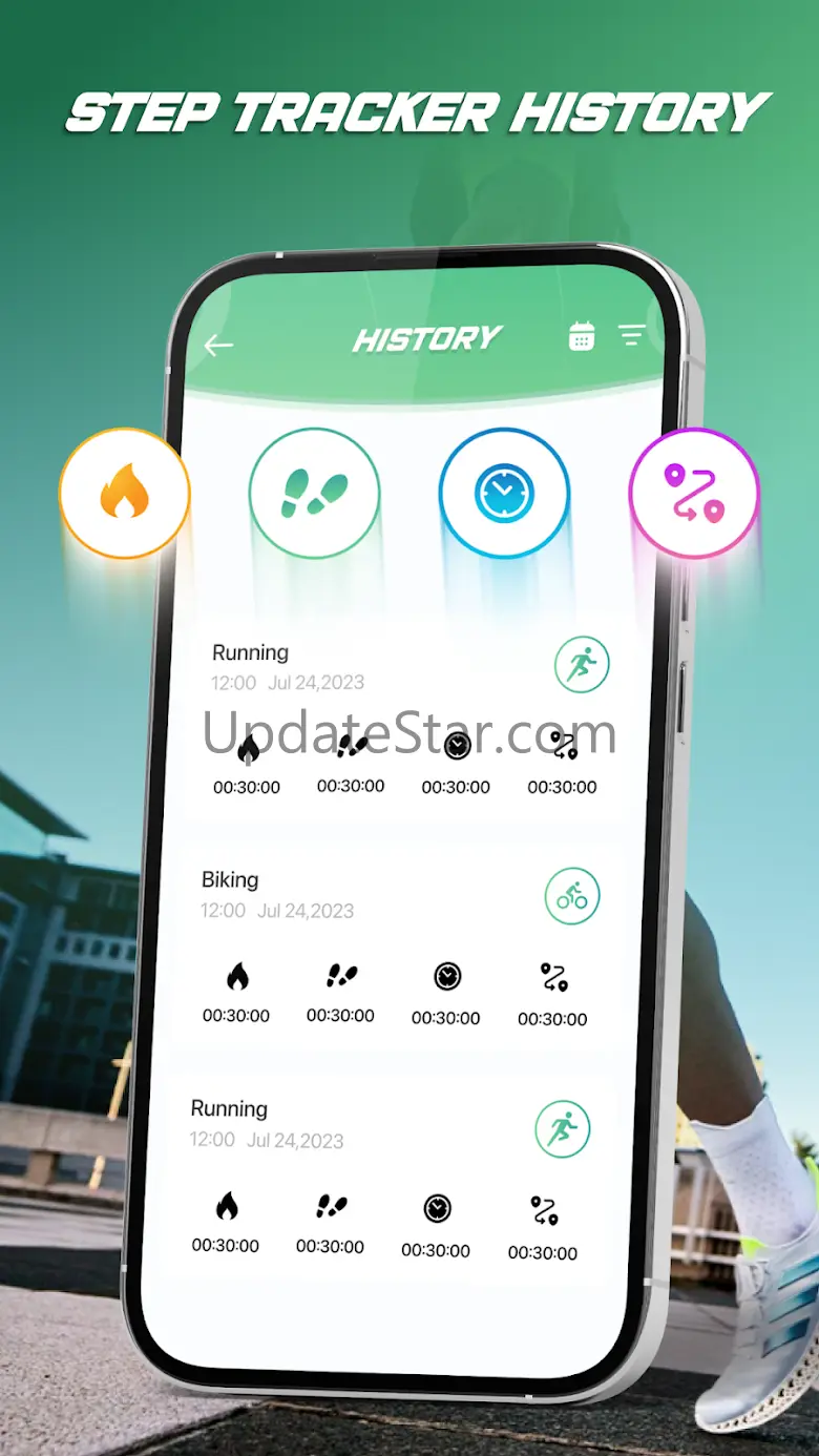 StepGo Pedometer: Step Counter