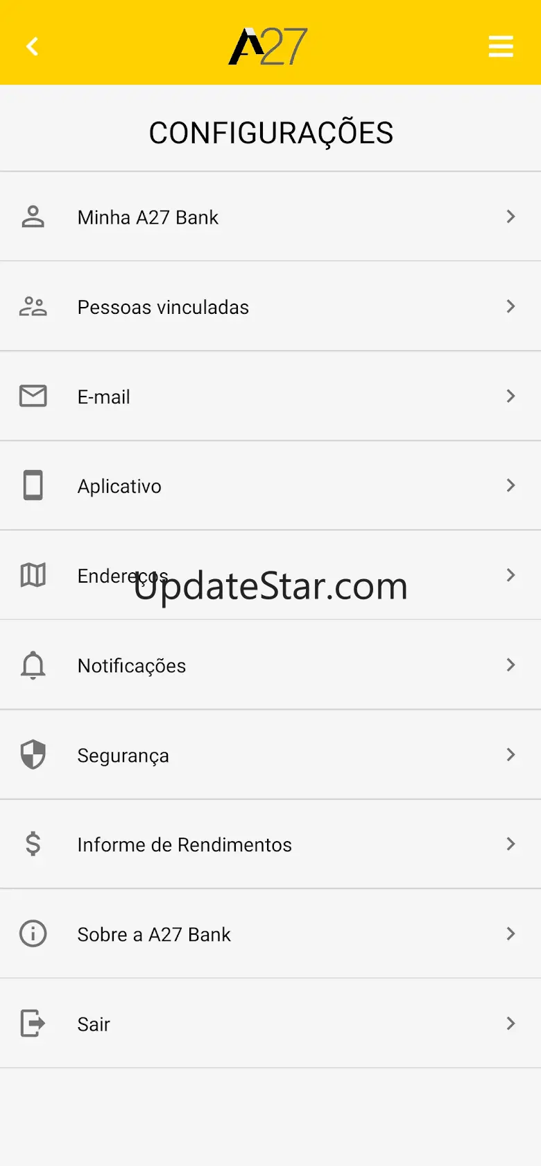 A27: conta, pix, pagamentos 1.31.5