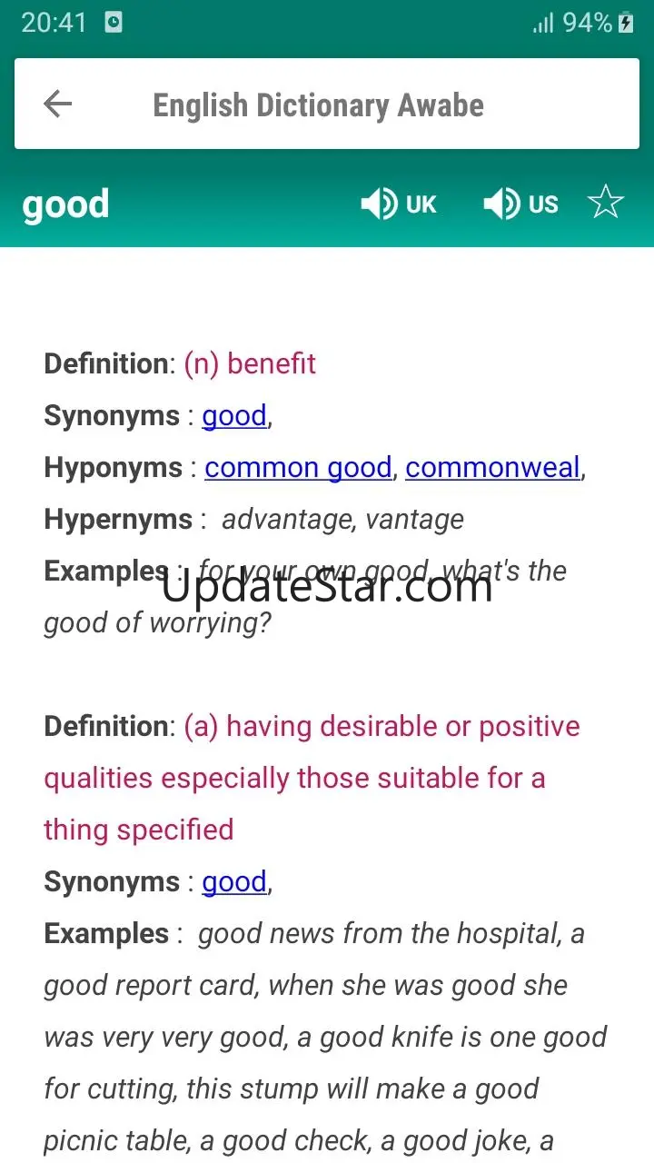 English Dictionary - Awabe 1.3.6