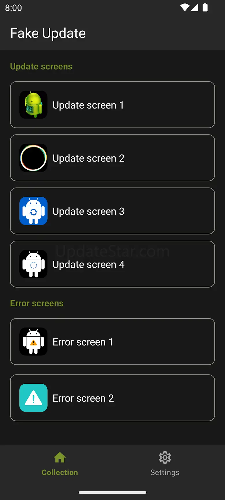 Fake Update / Error Screen 3.5.1