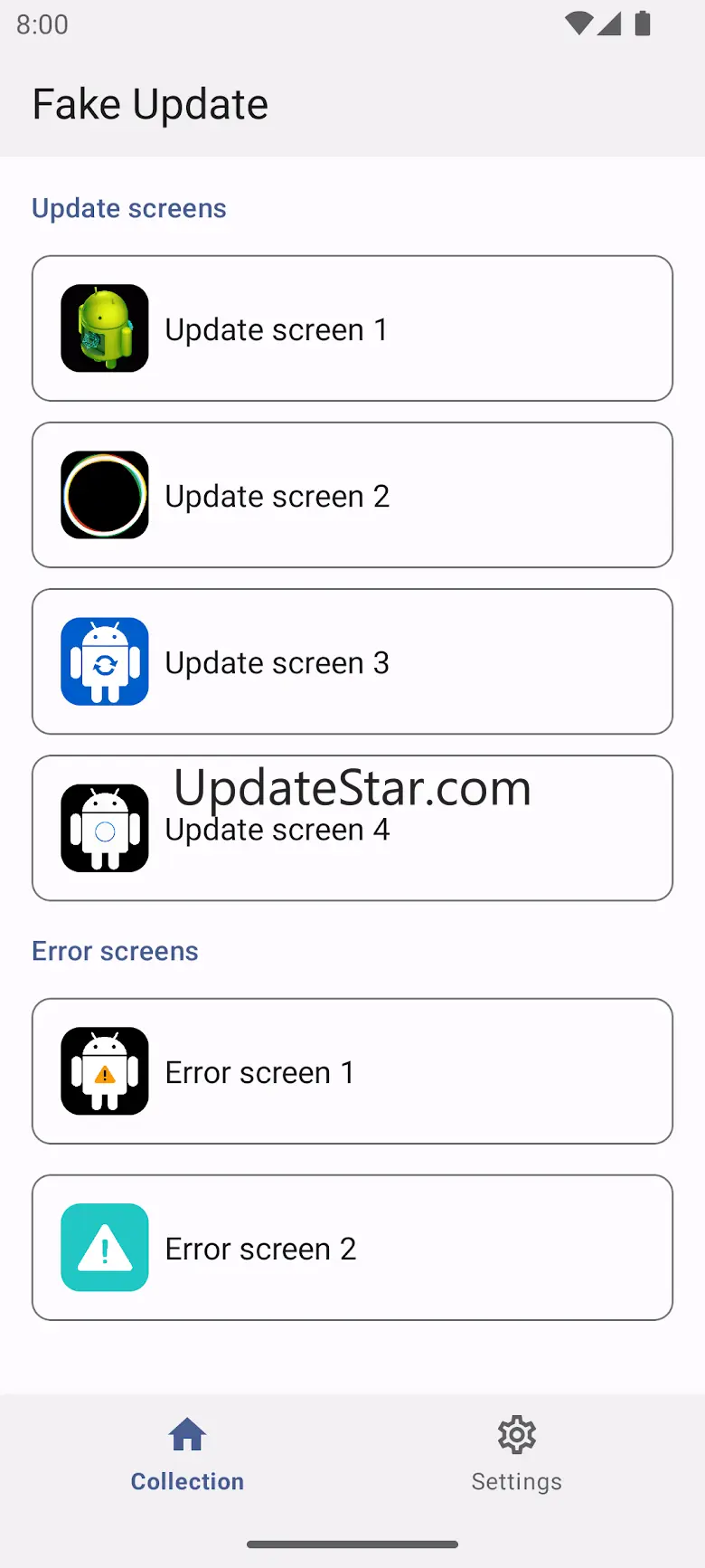Fake Update / Error Screen 3.5.1