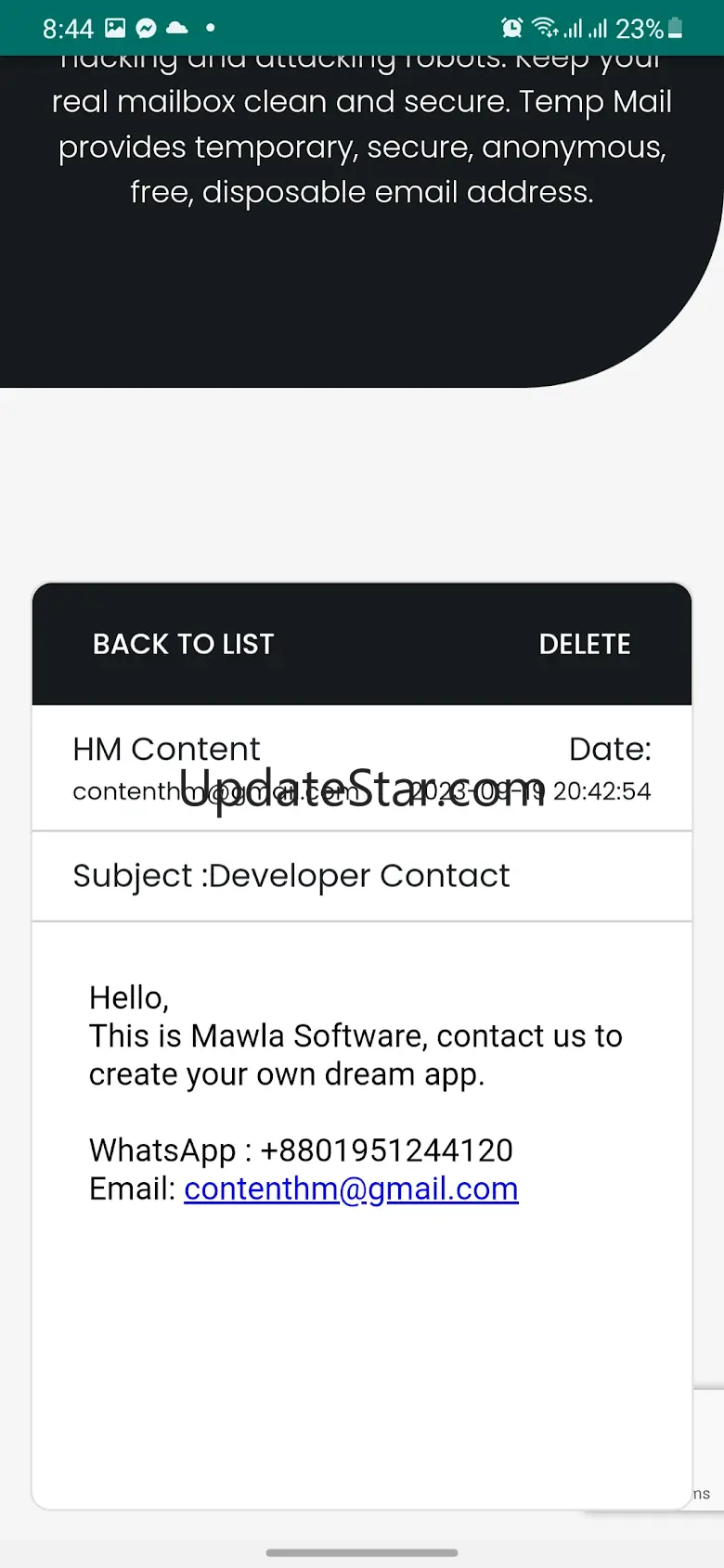 Temporary Email - Temail 1.0.7