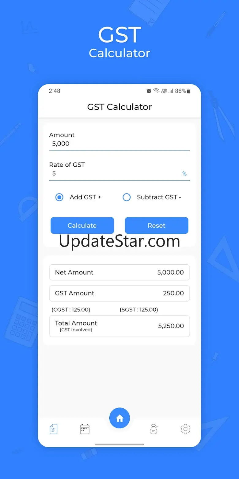 EMI Calculator - GST, SIP, Age 1.2.3