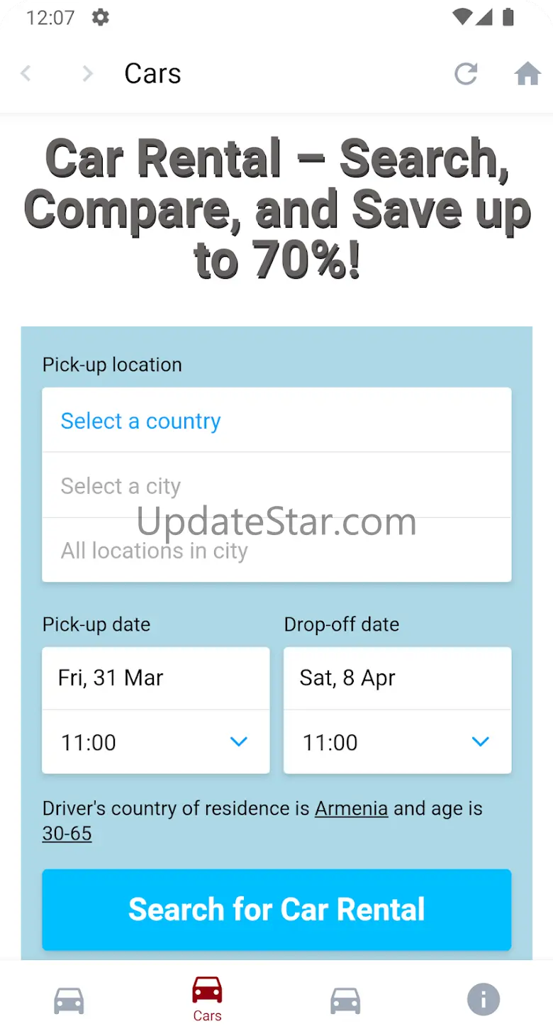 Car Rentals & Booking Flights 3.1.3