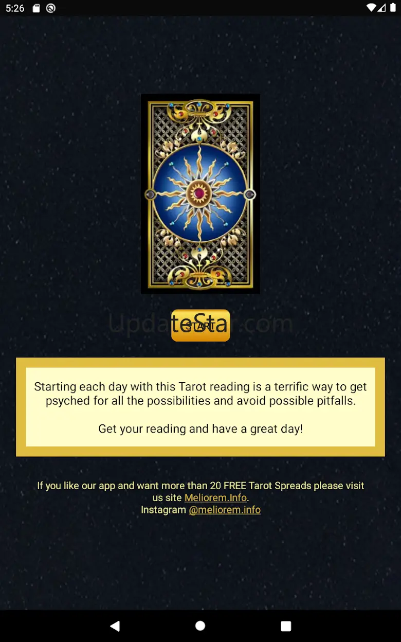 Tarot Every Day 5.2 increase empty space for ad