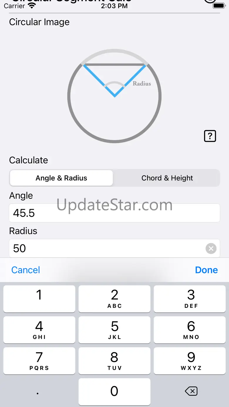 Circular Segment Calculator 1.0