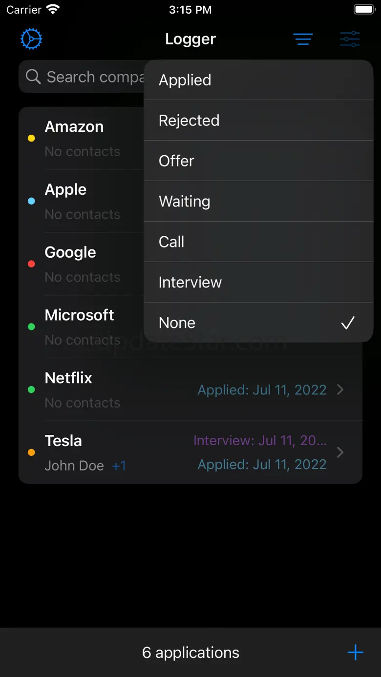 Logger - Track Job Application 1.0