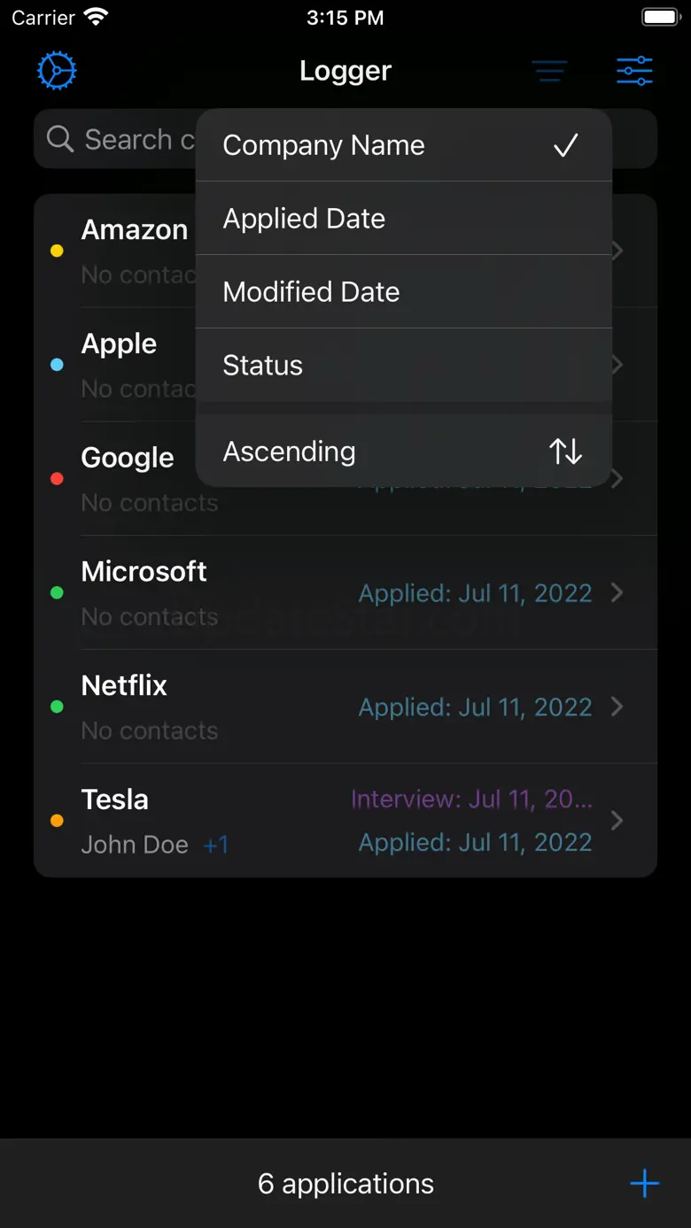 Logger - Track Job Application 1.0