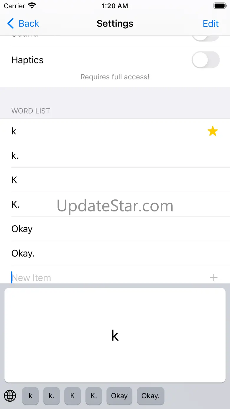 k. - Keyboard 1.1.0