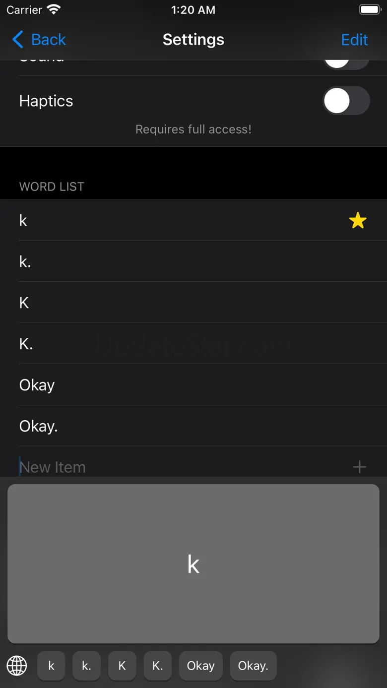 k. - Keyboard 1.1.0