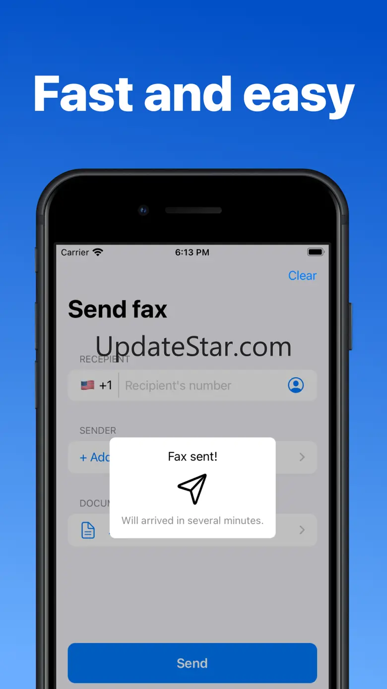 Fax: scan and send from phone 1.0.2
