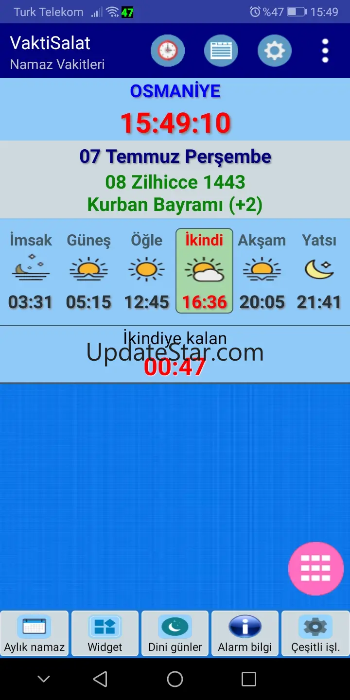 Namaz Vakitleri, Ezan Vakti 6.0.5