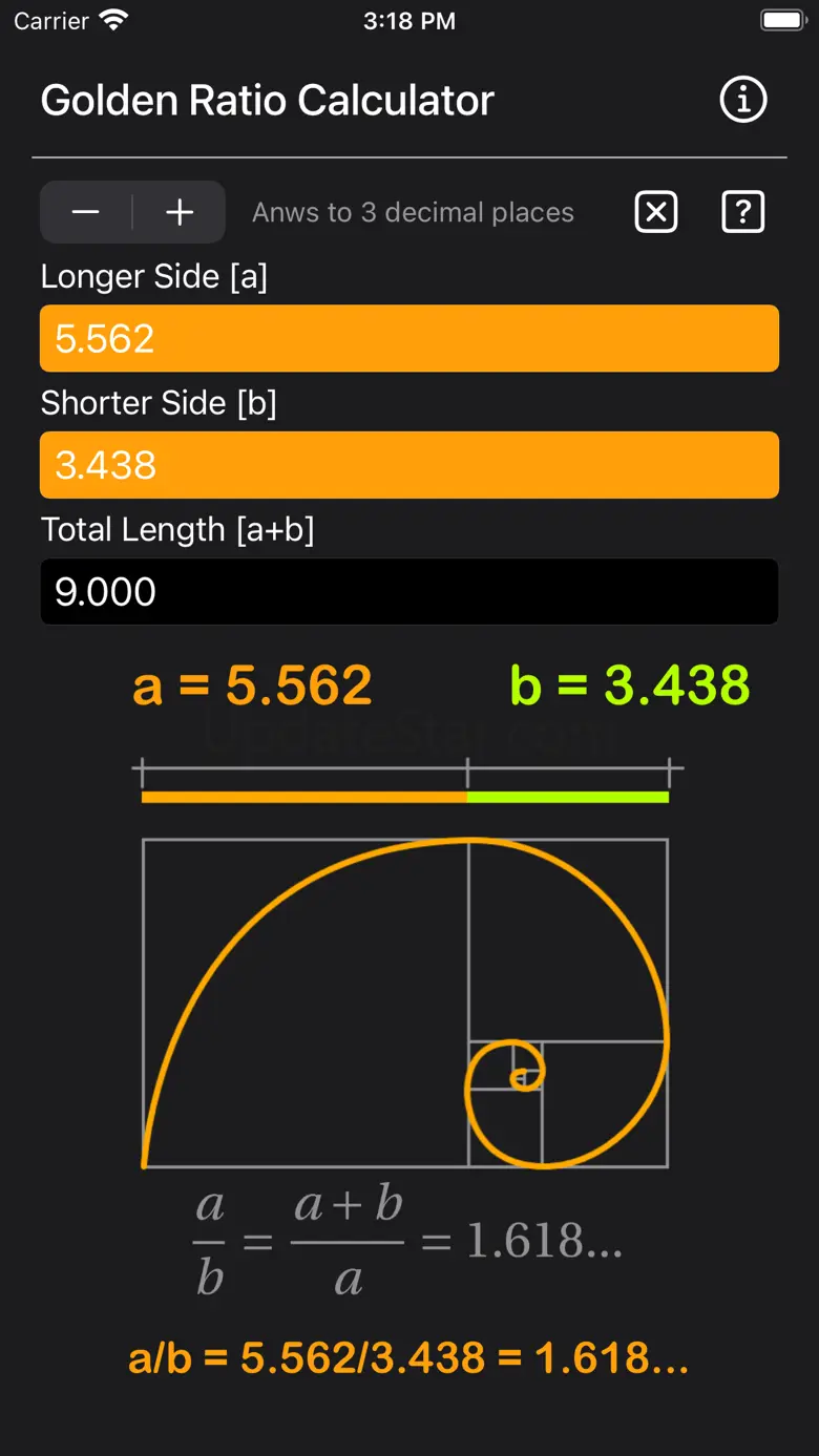Golden Ratio Calculator Plus 1.0