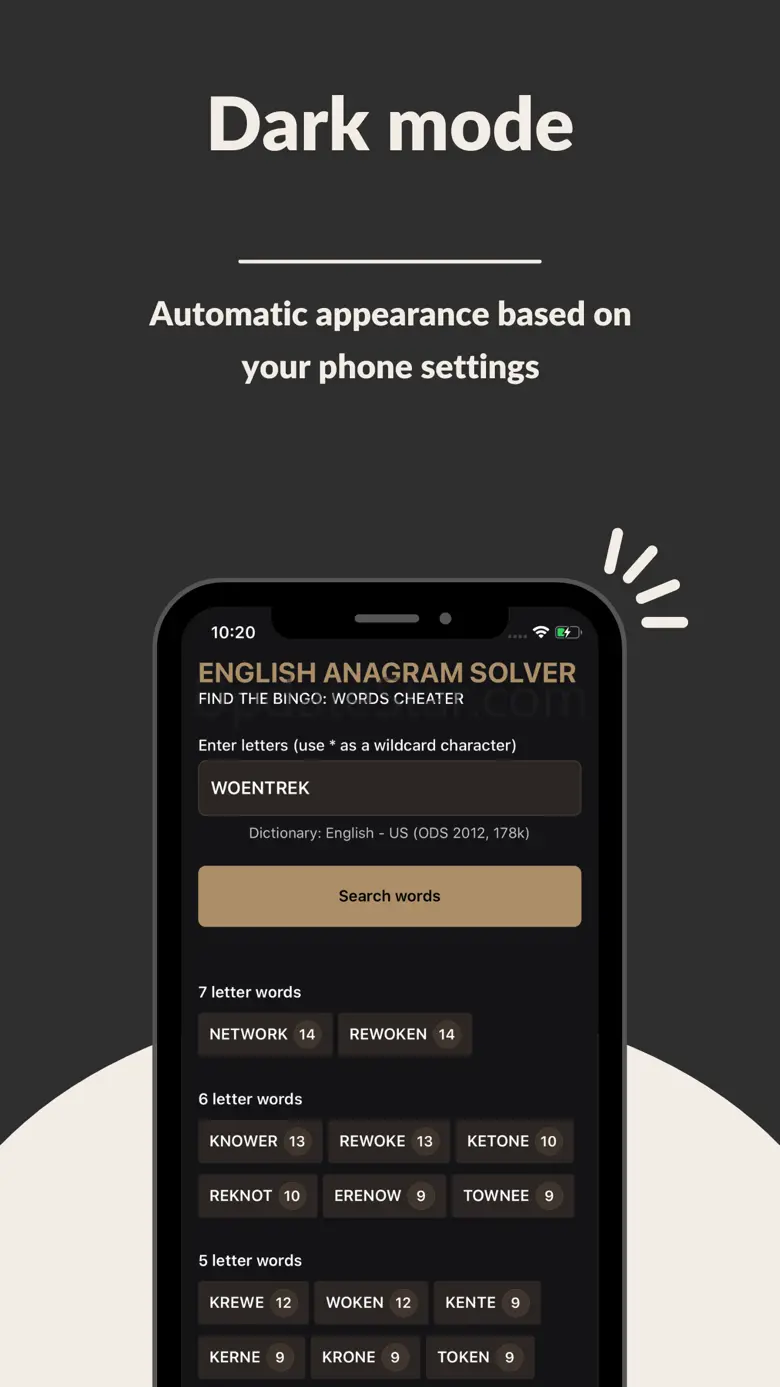 English Anagram Solver 1.1