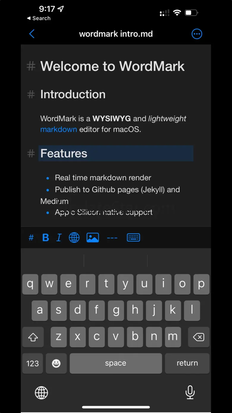 WordMark Mobile 1.0