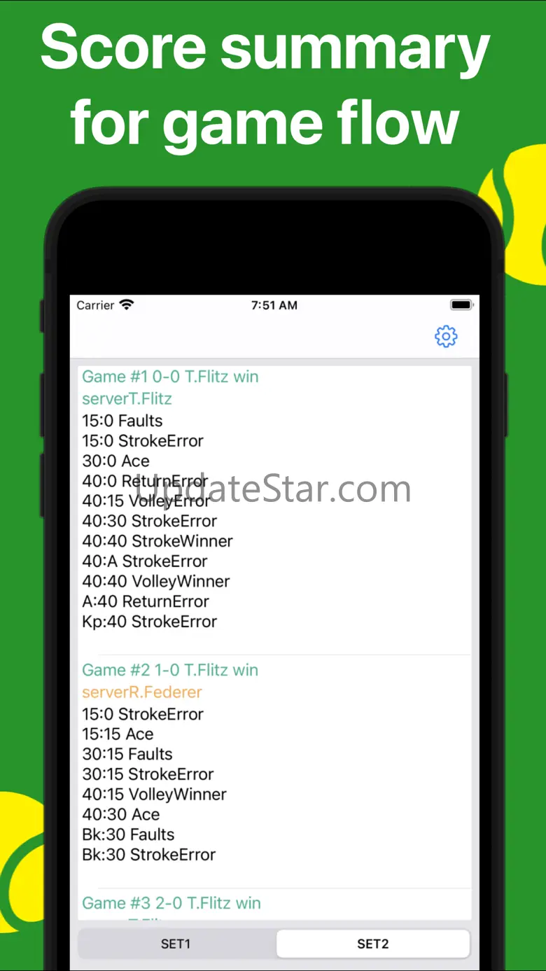 Tennis Scorekeeper-DataTennis 4.3
