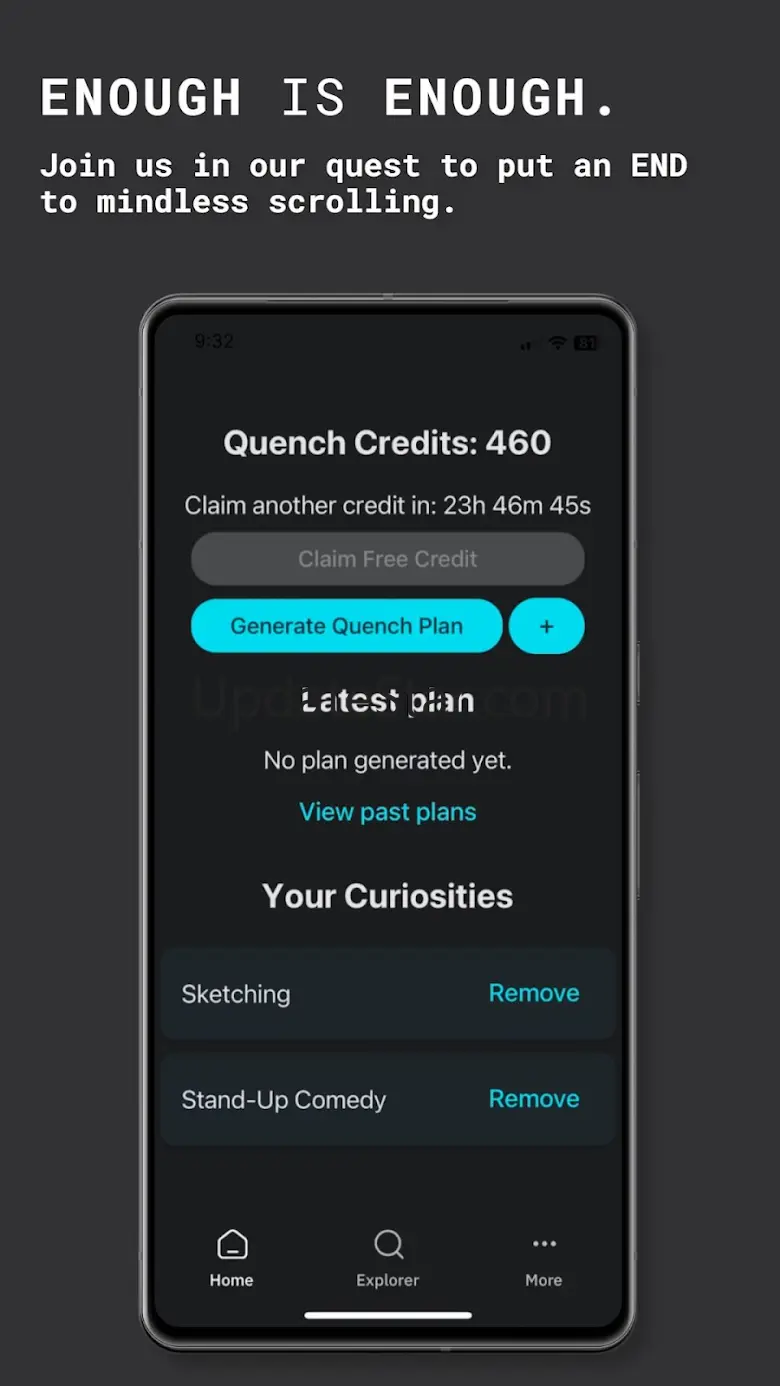 Curiosity Quench: scroll less 16.5.0