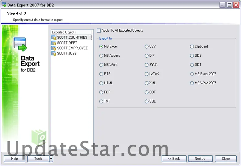 EMS Data Export 2007 for DB2 3.3
