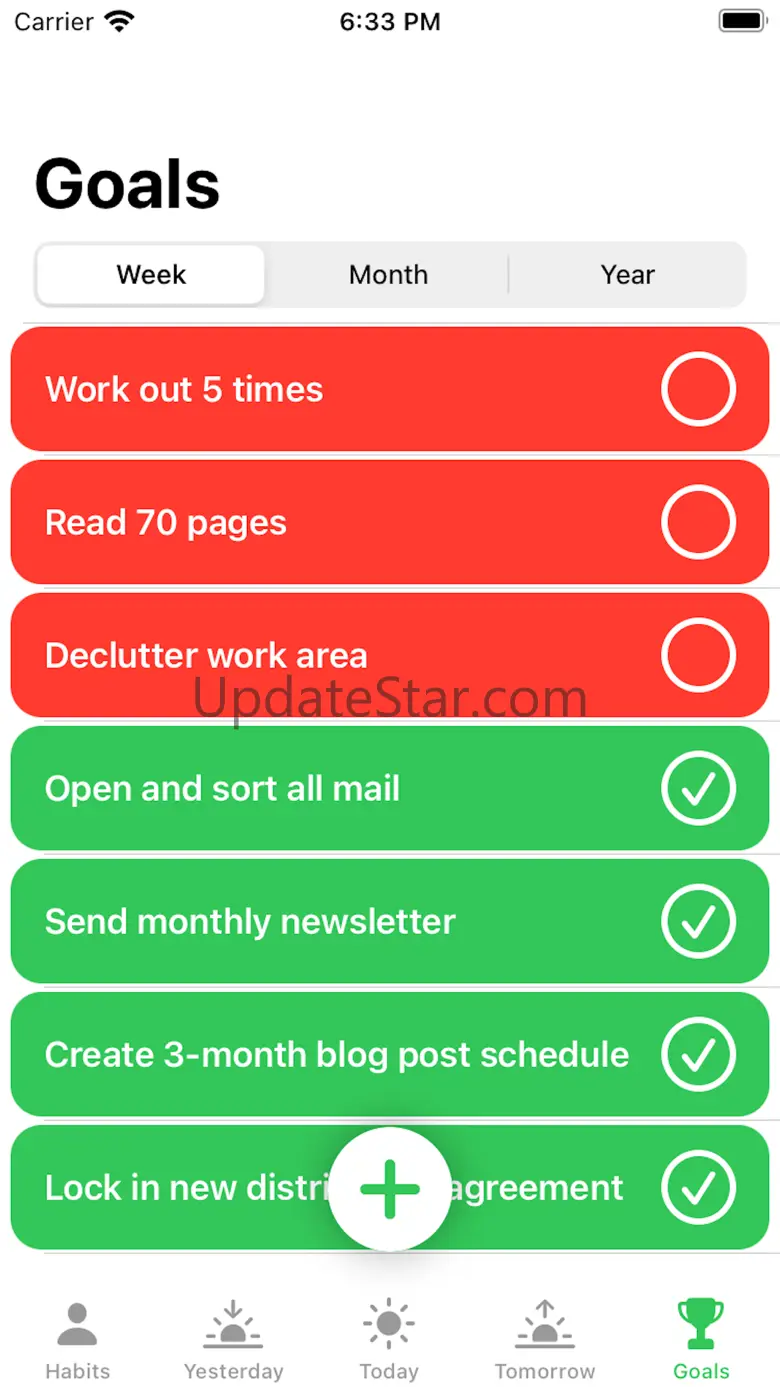 Red Green Habits, Tasks, Goals 1.3.1
