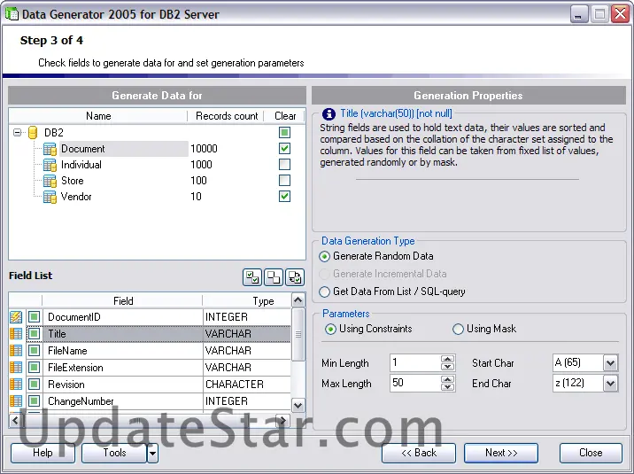 EMS Data Generator 2005 for DB2 3.0