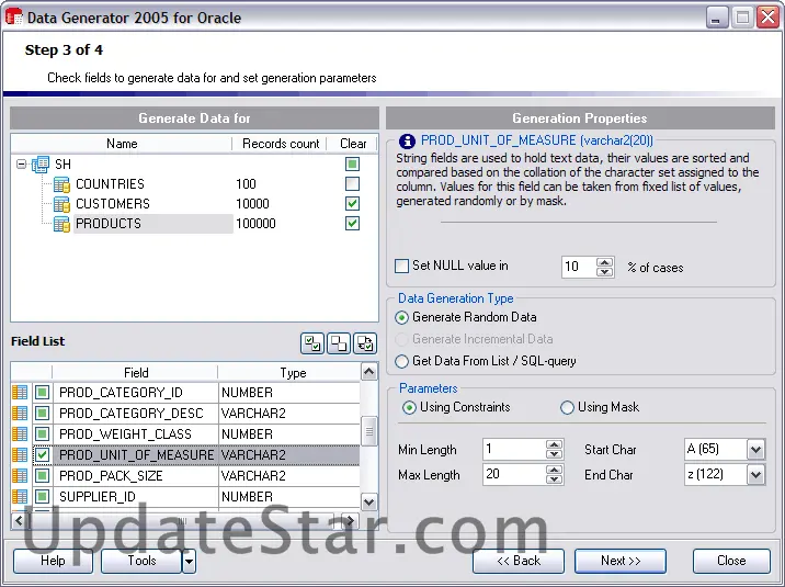EMS Data Generator 2005 for Oracle 3.0