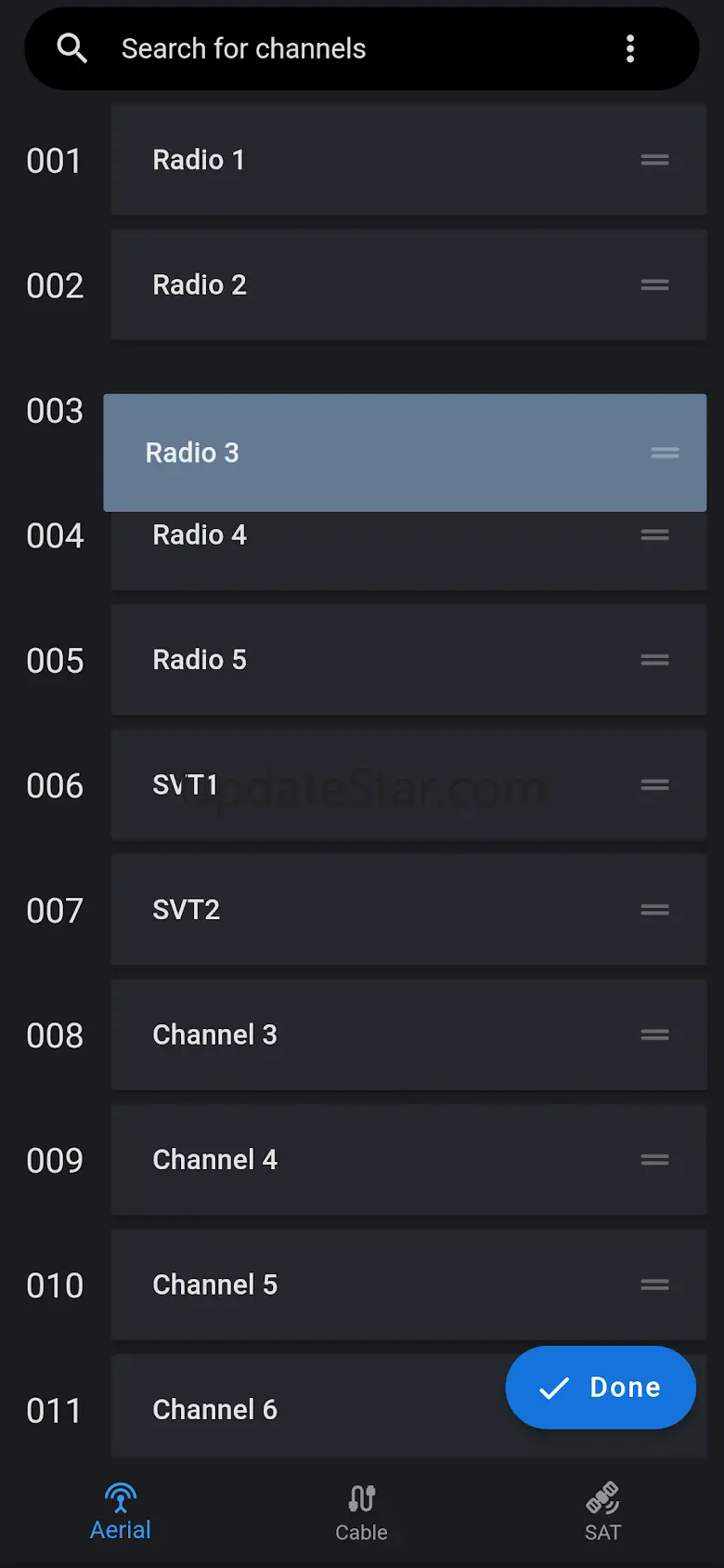 TV Channel Editor for BRAVIA
