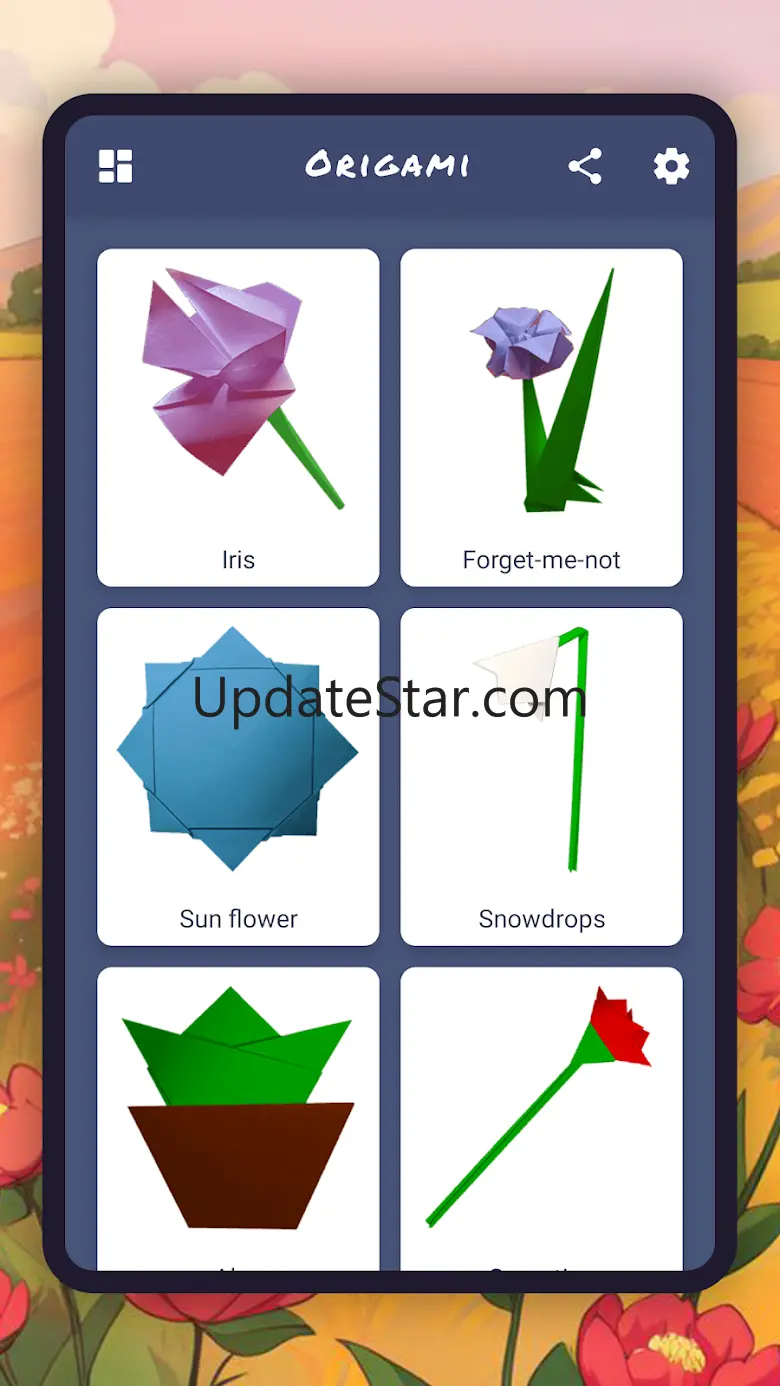 Origami flowers and plants 5.4