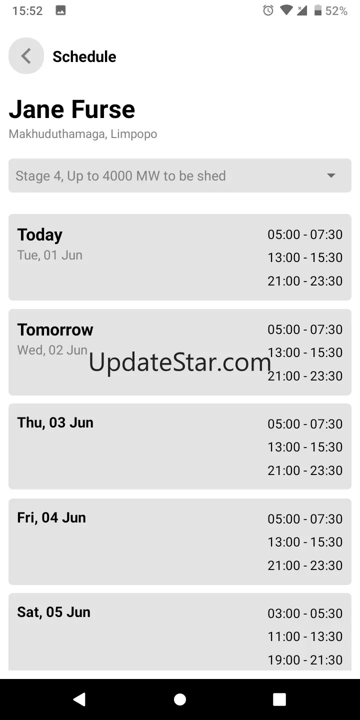 Loadshedding 1.2.0