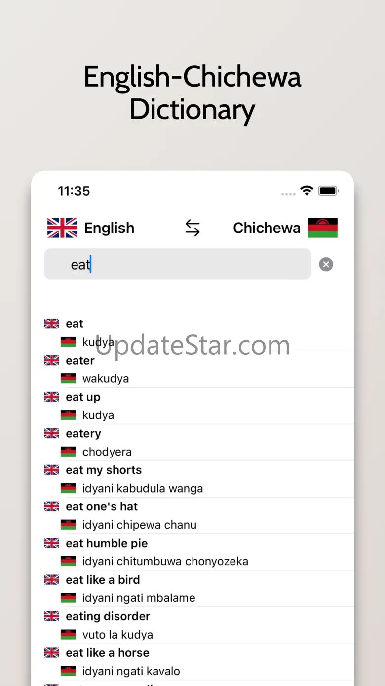 Chichewa-English Dictionary 1.1