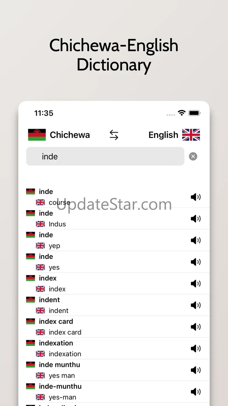 Chichewa-English Dictionary 1.1