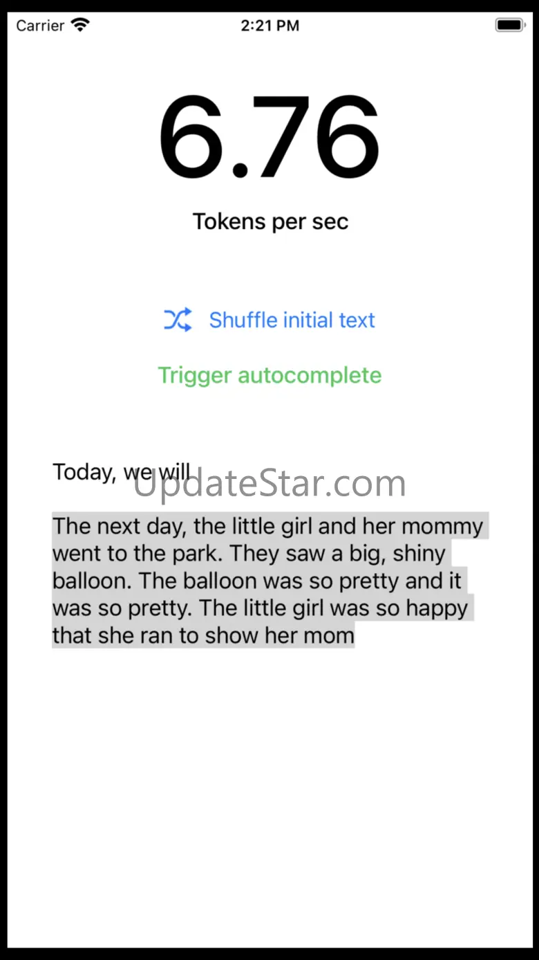TinyStories On-Device 1.0.1