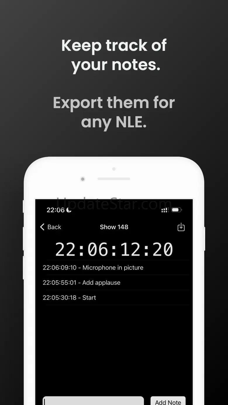 Live Timecode Notes - Lite 0.1