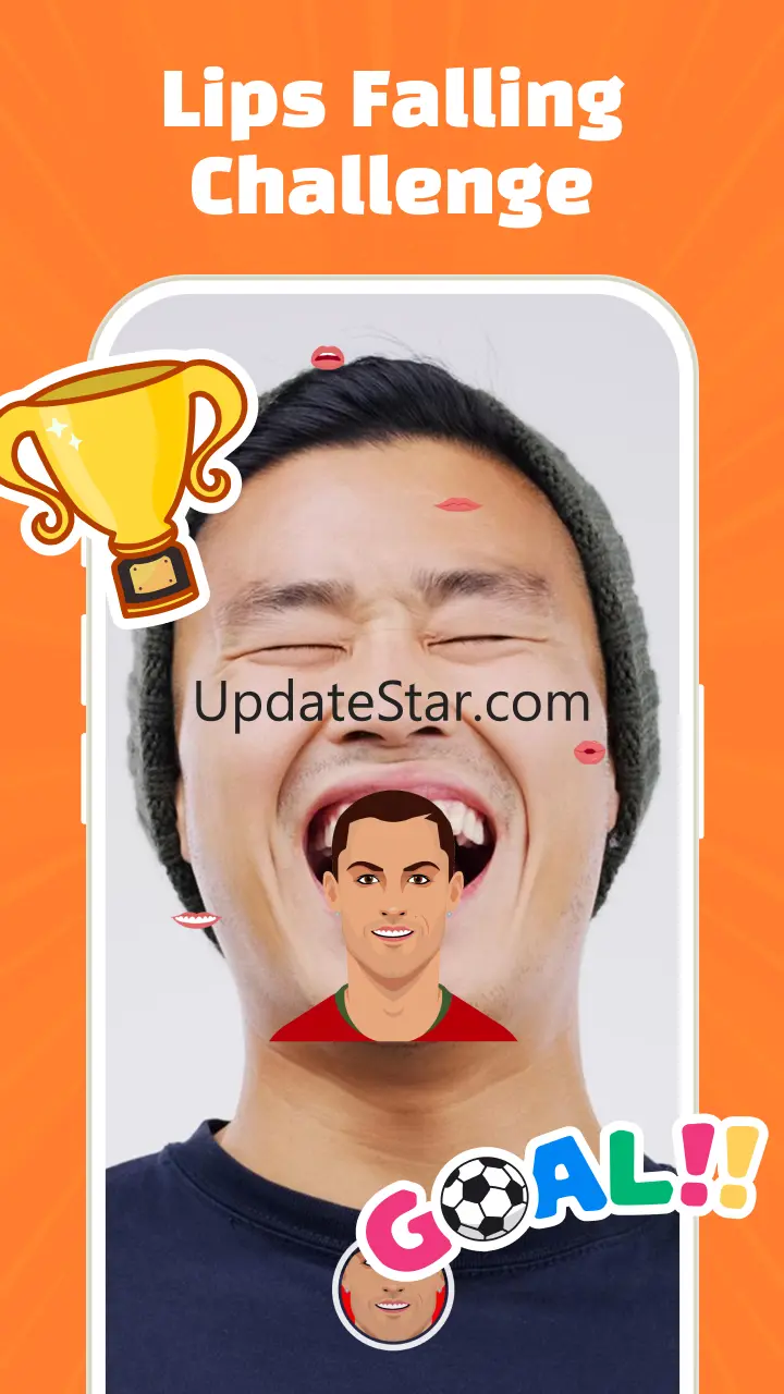 Lip Fall Challenge: Fun Filter